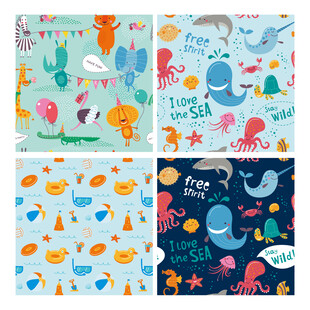 可爱海洋动物图案婴儿用品
