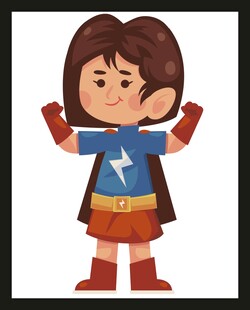 可爱超级小英雄女孩