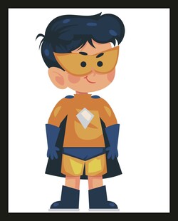 卡通小超级英雄形象