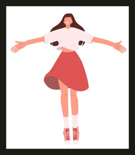 欢乐小孩手持彩色气球