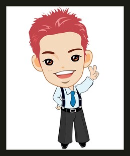 红发商务风卡通人物形象