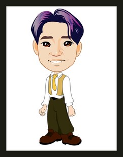 卡通风格男士形象展示