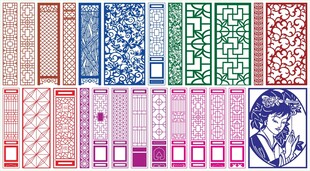 窗花 镂空花纹 屏风 隔断雕花