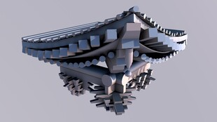 科幻风格悬浮飞船模型