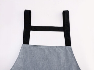 简约灰色背带围裙设计