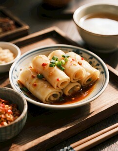 美味卷饼搭配特色蘸料