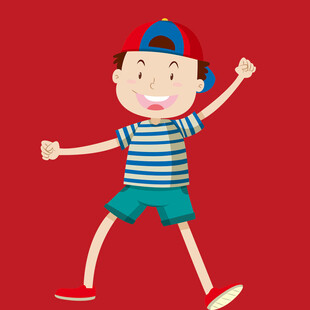 快乐男孩活力舞动