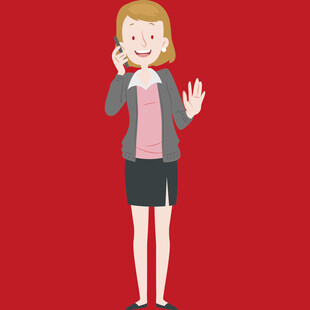 打电话的时尚女士