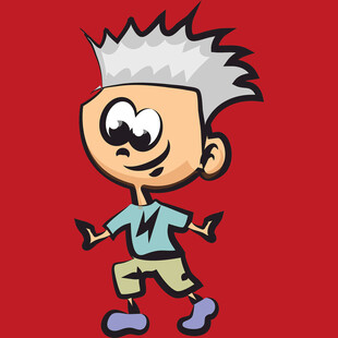 俏皮小男孩欢快起舞