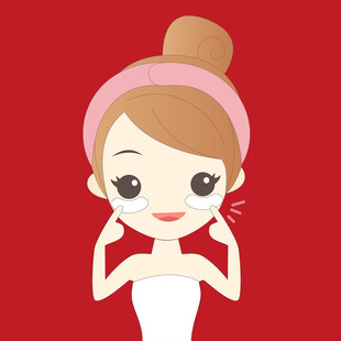 可爱女孩护肤形象