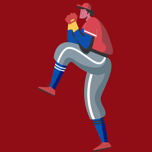 棒球运动员投球瞬间