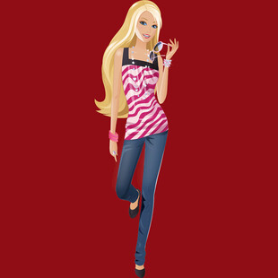 时尚芭比女孩活力穿搭