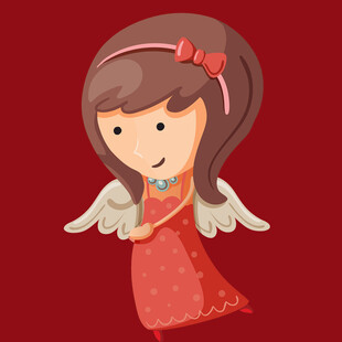 红衣小天使女孩形象