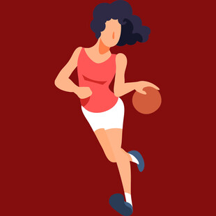 运球的活力女性