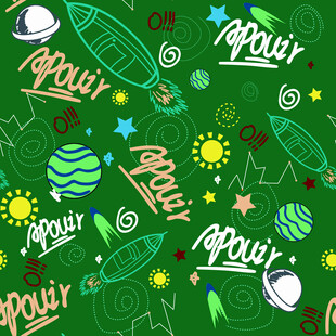 夏日派对主题装饰图案