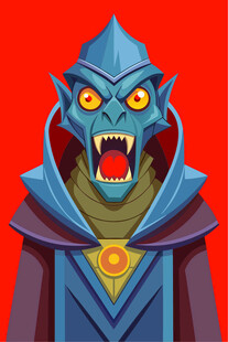 邪恶巫师角色插画