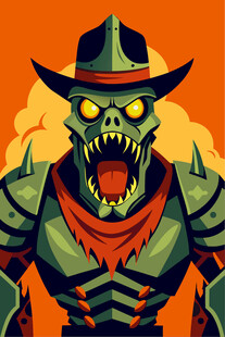 邪恶牛仔怪物形象