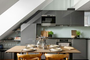 简约阁楼风开放式厨房餐厅