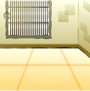 室内铁栅栏场景