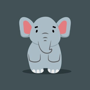 可爱小象卡通形象