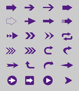 多样箭头图标矢量素材
