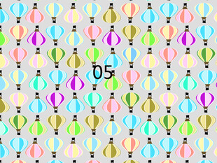 多彩热气球图案背景