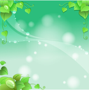 清新绿叶梦幻背景图