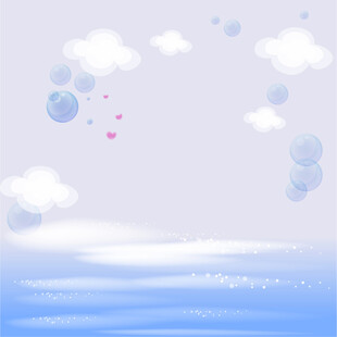梦幻天空气泡背景图
