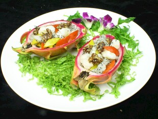 美味双拼海鲜菜肴