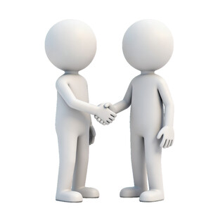 3D 小人 握手