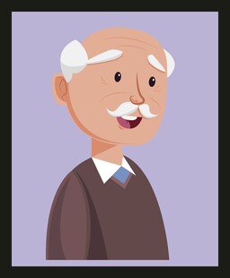 微笑的白发老人