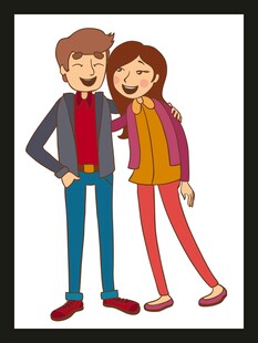 甜蜜情侣温馨相伴