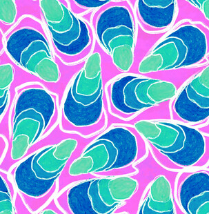 多彩贝壳图案背景设计