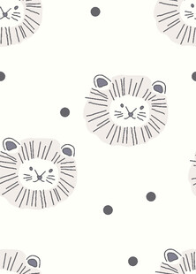 可爱狮子头波点图案背景