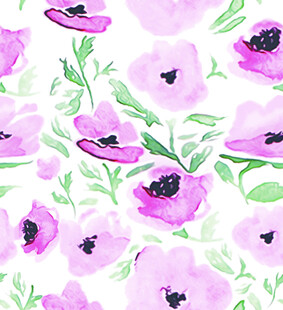 紫色花卉水彩图案背景