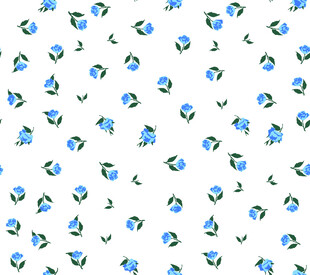 蓝色小花无缝图案背景