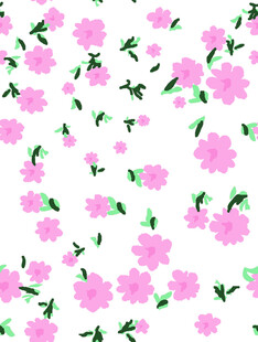 粉色花卉无缝图案背景