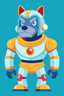 可爱机器猫形象机器人