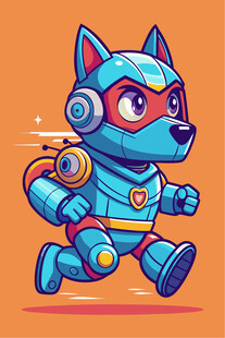机器猫战士急速奔跑