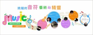 多彩音乐卡通形象文化墙
