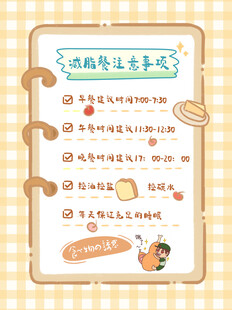 黄色减脂餐宣传页