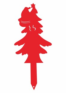 圣诞树形圣诞老人装饰笔