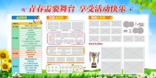 青春舞台展风采活动展板