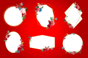 圣诞主题装饰边框集合