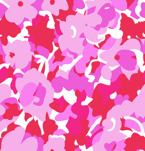 粉色系抽象花卉图案背景