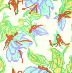 手绘多彩花卉图案背景