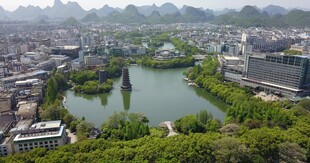 桂林城市山水风光俯瞰