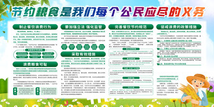 节约粮食宣传栏