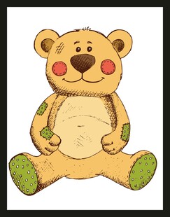 可爱小熊插画