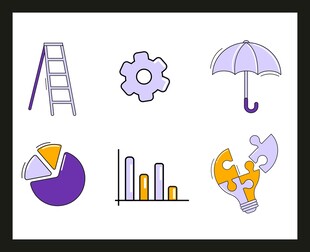 多样商务图标集合